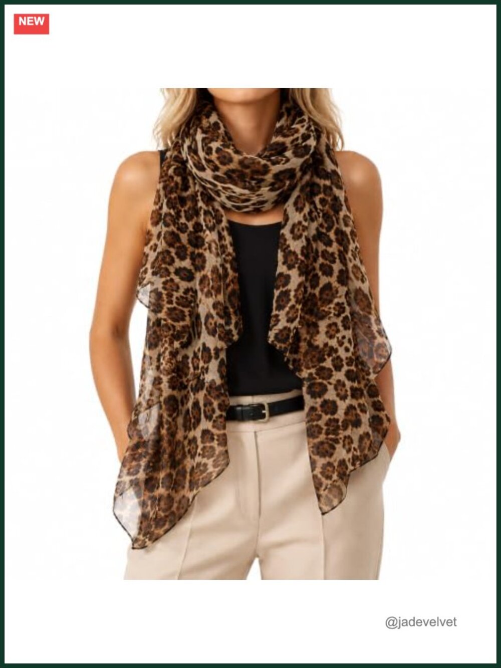 Women's Leopard Print Fashion Scarf Lightweight Shawl Wrap